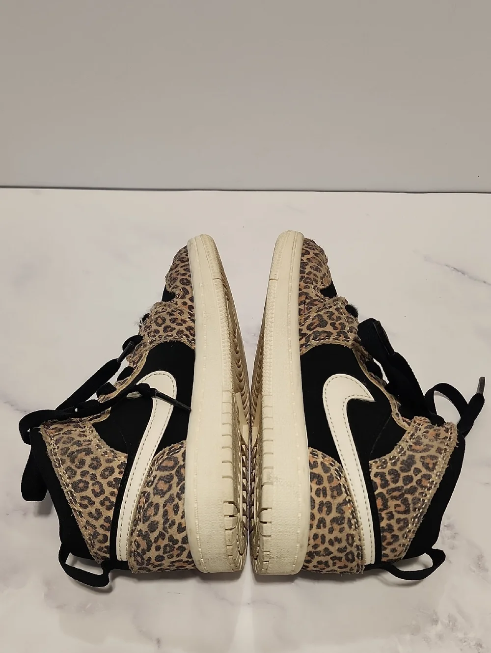 Nike Air Jordan Shoes Leopard Print Youth Size 12C
